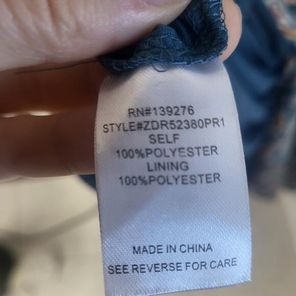 DR2 Long Sleeve Smocked Midi Dress in Teal and Mustard Paisley Print - XXL - Picture 4 of 4